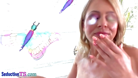 Hot blonde milf with huge tits and a fat ass