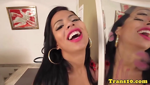 Tranny fucked and cum-pou cumload